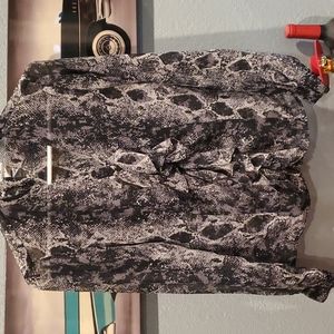 Worthington Snakeskin Sheer Blouse